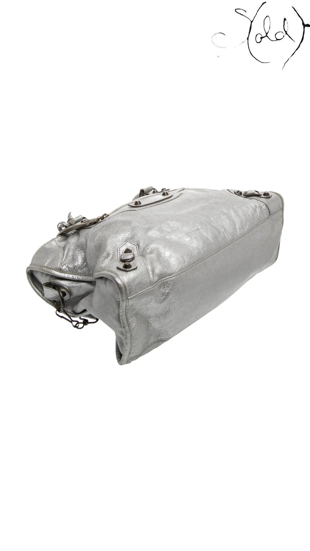Balenciaga Metallic Classic City Small base and corners