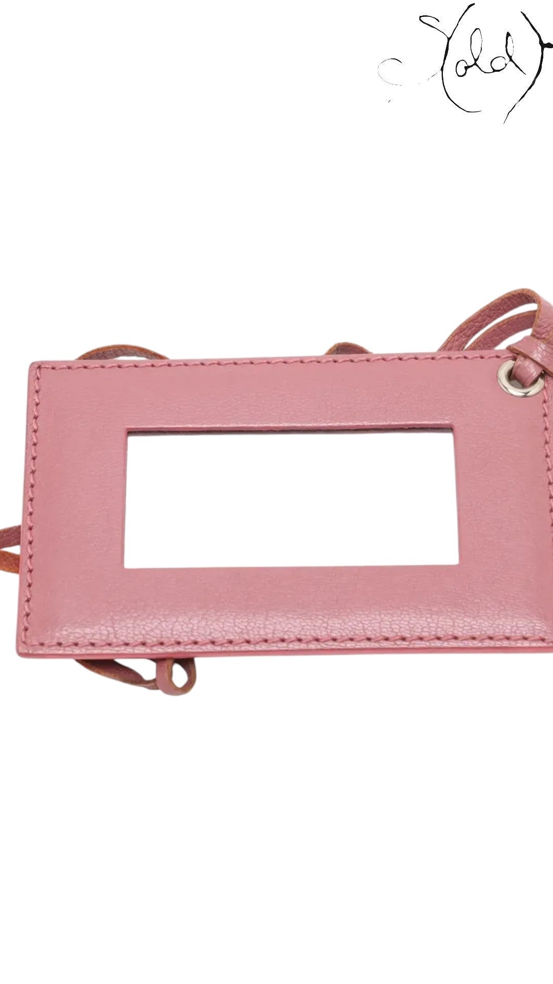 Sold Attire Balenciaga City Giant 12 Rose Bruyere agneau lambskin mirror with leather strap detail