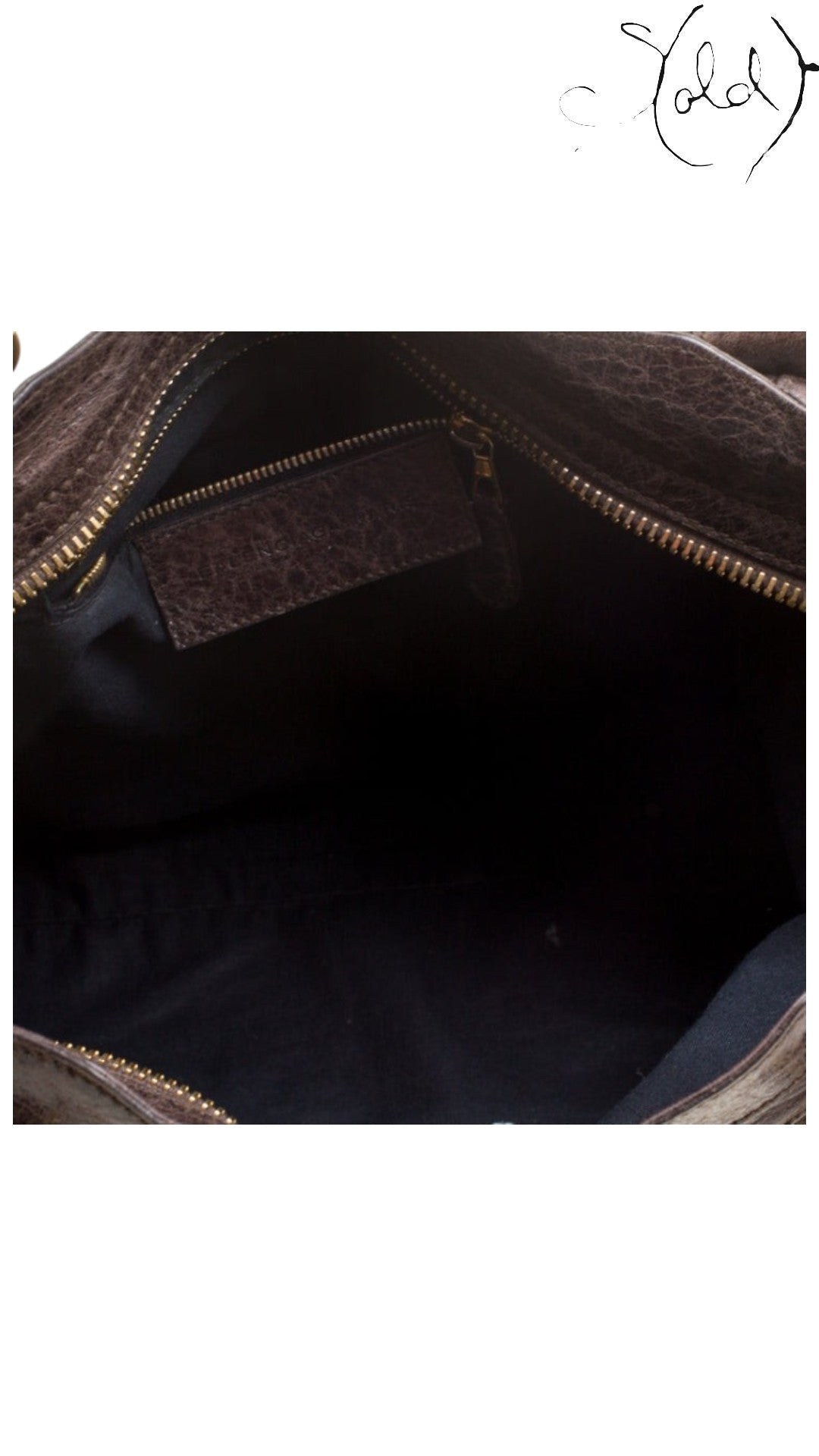 Balenciaga City Giant 21 Mogano brown chevre goatskin black interior - Sold Attire