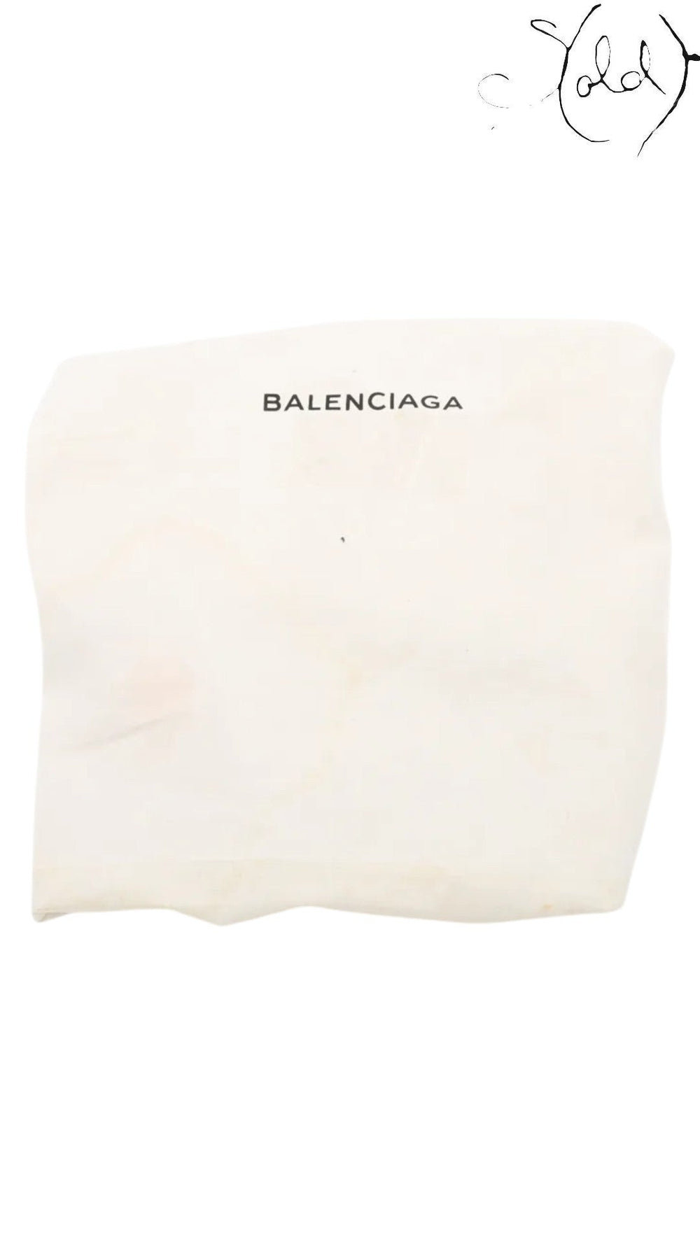 Sold Attire Balenciaga Graffiti City Classic Hardware black lambskin bag with white hand-painted graffiti.