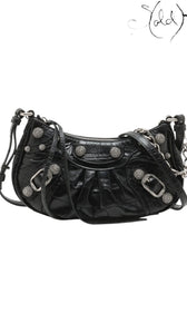 Balenciaga Le Cagole Mini Black Crocodile-Embossed Calfskin Rhinestone Chain 2023, Authenticated Pre-Owned | Sold Attire