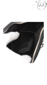 Balenciaga Le Cagole Mini Black Crocodile-Embossed Calfskin Rhinestone Chain 2023, Side view | Sold Attire