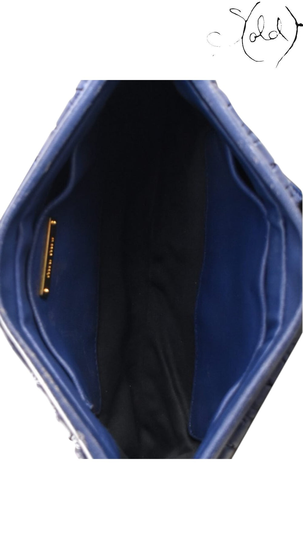 Miu Miu Blue Matelasse Leather Crossbody Bag corner detail