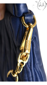 Miu Miu Blue Matelasse Leather Crossbody Bag base detail