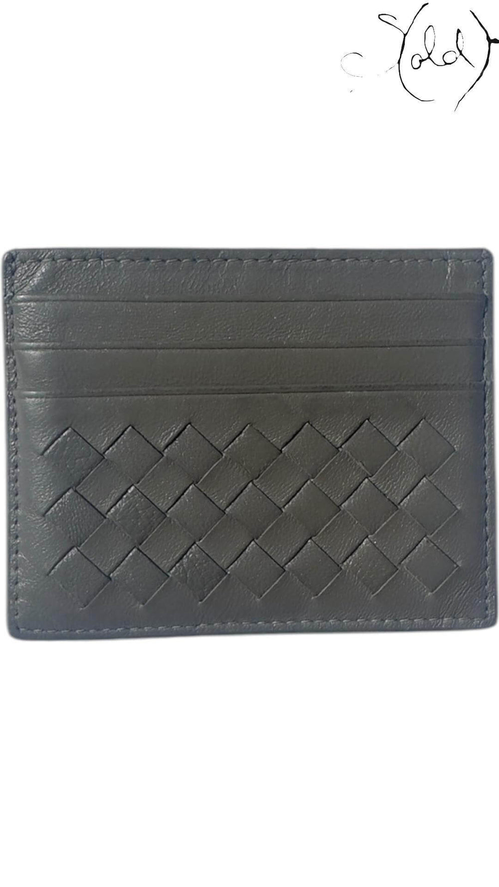 Bottega Intrecciato Cardholder – Grey Nappa, Interior view | Sold Attire