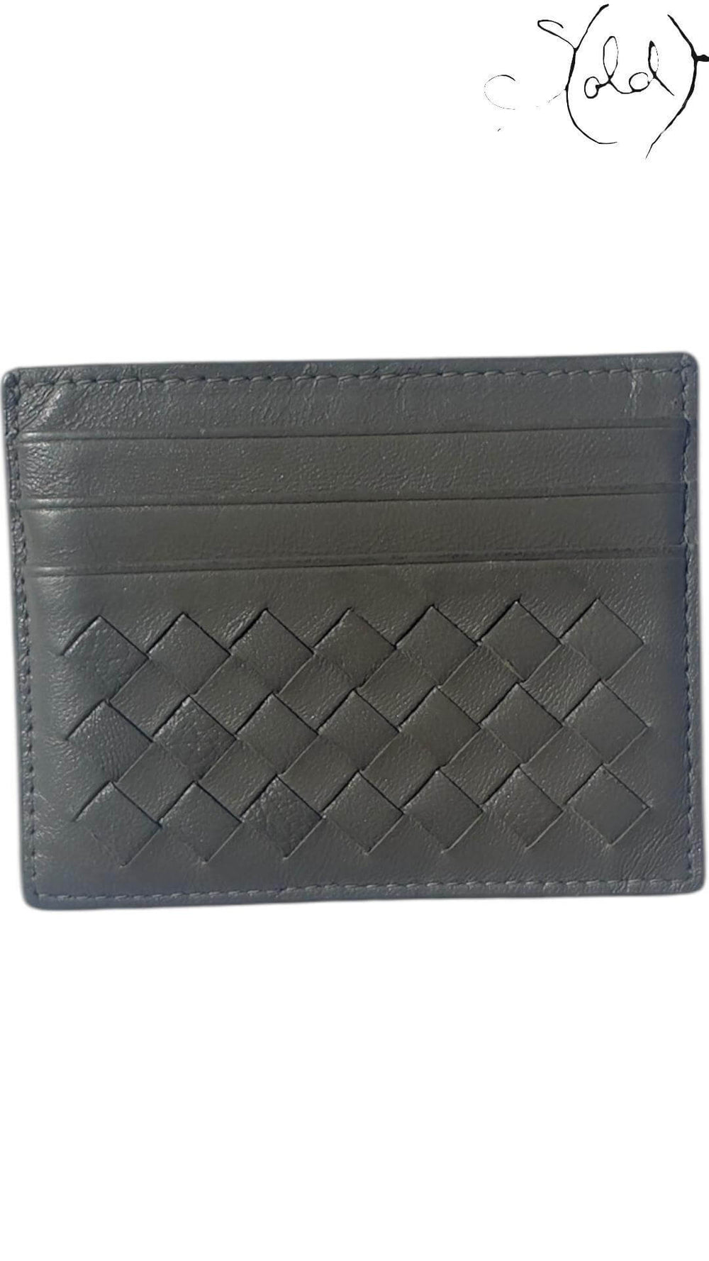 Bottega Intrecciato Cardholder – Grey Nappa, Detail view | Sold Attire