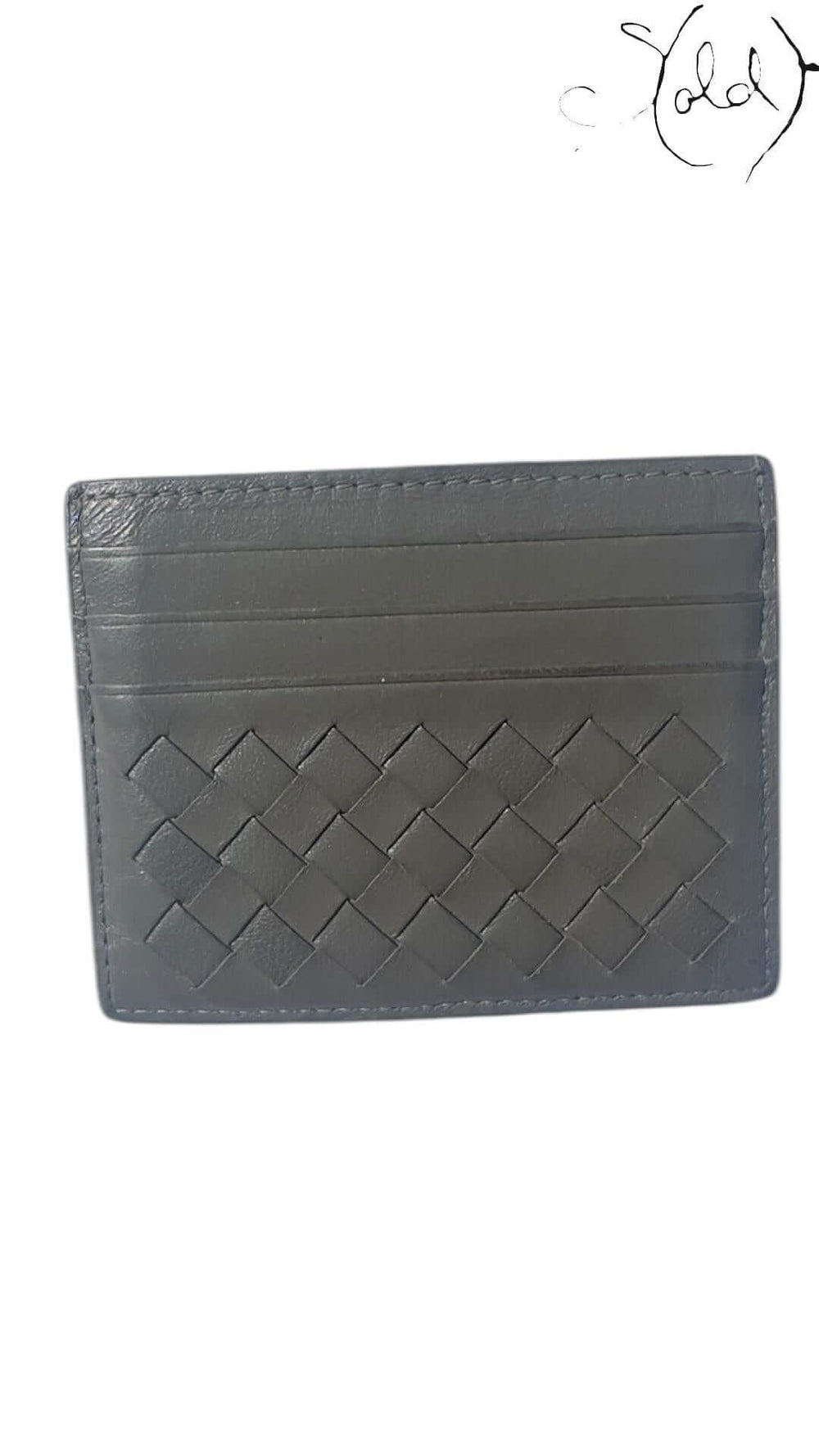 Bottega Intrecciato Cardholder – Grey Nappa, Back view | Sold Attire