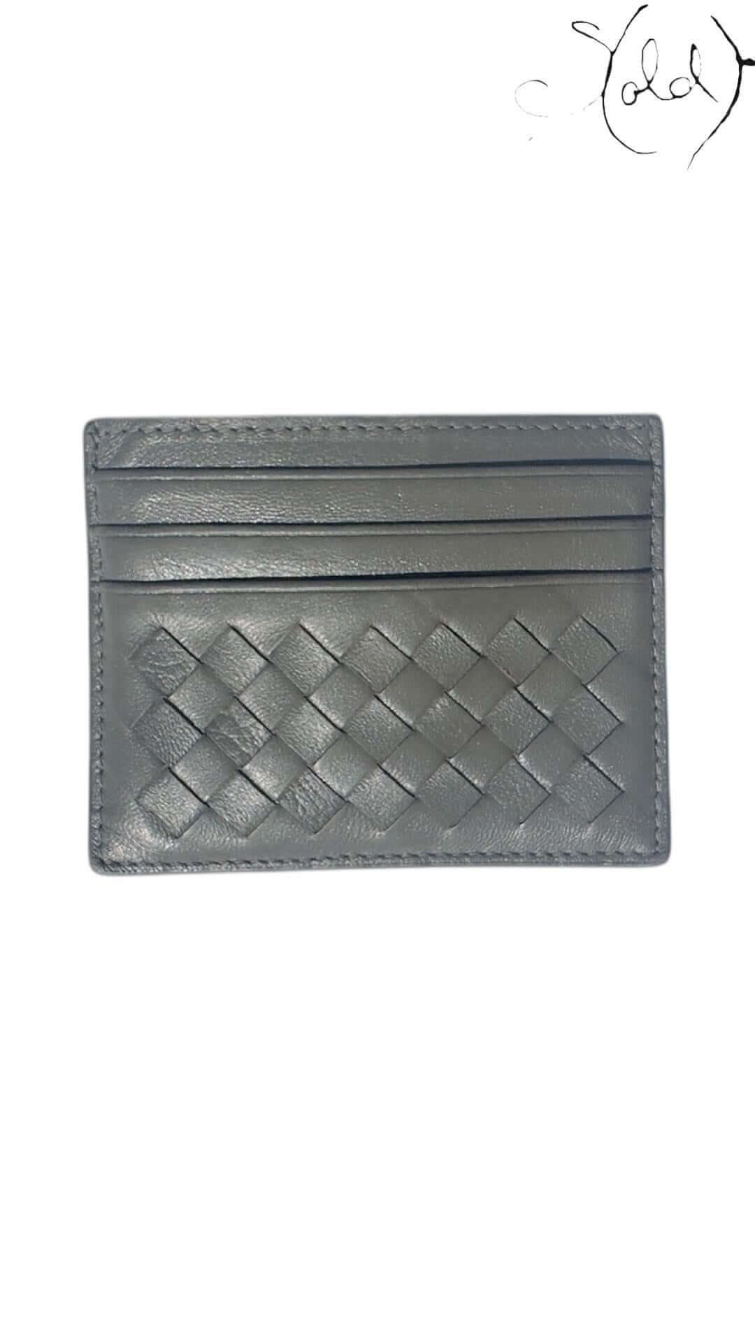 ★BOTTEGA VENETA★ Intrecciato Colorblock Card Holder Gray L Bottega Veneta Grey Intrecciato Leather Card Holder | eBay