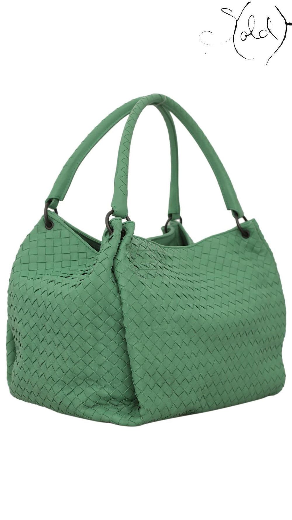 Bottega Veneta Green Intrecciato Shoulder Bag - view 4