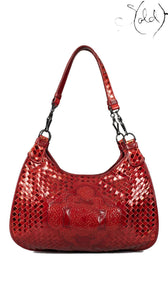 Bottega Veneta Limited Red Woven Tote 017 of 300 - view 3