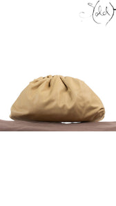 Bottega Veneta Intrecciato Pouch XL Almond Calfskin Mint Condition, Authenticated Pre-Owned | Sold Attire