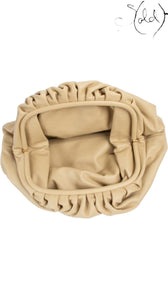 Bottega Veneta Intrecciato Pouch XL Almond Calfskin Mint Condition, Detail view | Sold Attire