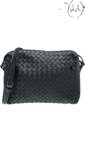 Bottega Veneta Black Intrecciato Nappa Nodini Double Zip Crossbody Bag, Authenticated Pre-Owned | Sold Attire