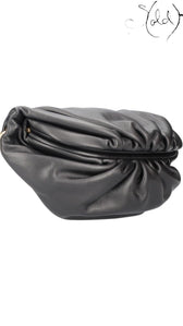 Bottega Veneta Black Leather The Belt Chain Pouch, Back view | Sold Attire
