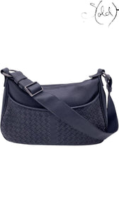 Bottega Veneta Canvas Intrecciato Shoulder Bag, Back view | Sold Attire