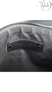 Bottega Veneta Canvas Intrecciato Shoulder Bag, Hardware detail | Sold Attire