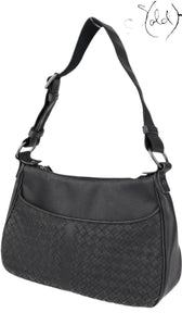 Bottega Veneta Canvas Intrecciato Shoulder Bag, Interior view | Sold Attire