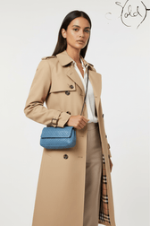 Bottega Veneta Intrecciato Baby Blue Clutch - Convertible Shoulder Bag, Base view | Sold Attire