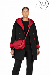 Bottega Veneta Red Intrecciato Flap Crossbody Bag, Close-up | Sold Attire