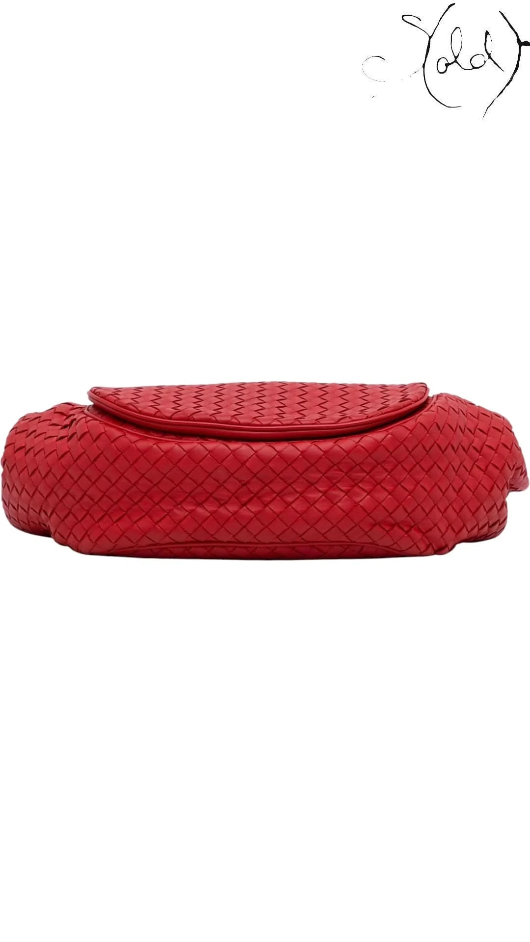 Bottega Veneta Crossbody Bag Bottega Veneta Red Intrecciato Flap Crossbody Bag