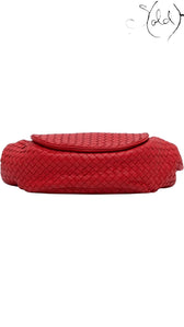 Bottega Veneta Red Intrecciato Flap Crossbody Bag, Hardware detail | Sold Attire