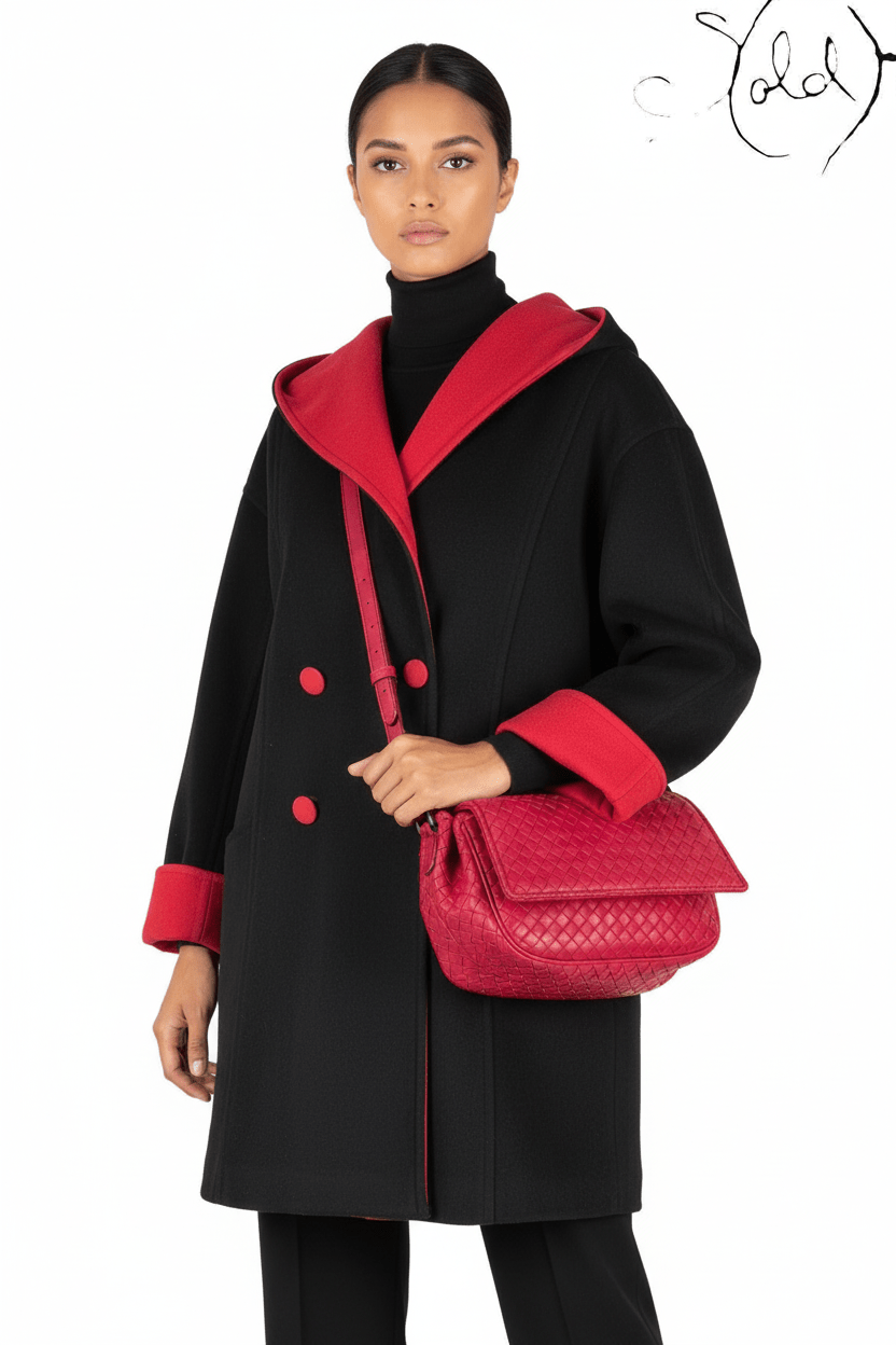 Bottega Veneta Red Intrecciato Flap Crossbody Bag, Strap detail | Sold Attire