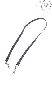 Sold Attire navy blue calfskin shoulder strap with gunmetal clasps for Bottega Veneta Roma bag