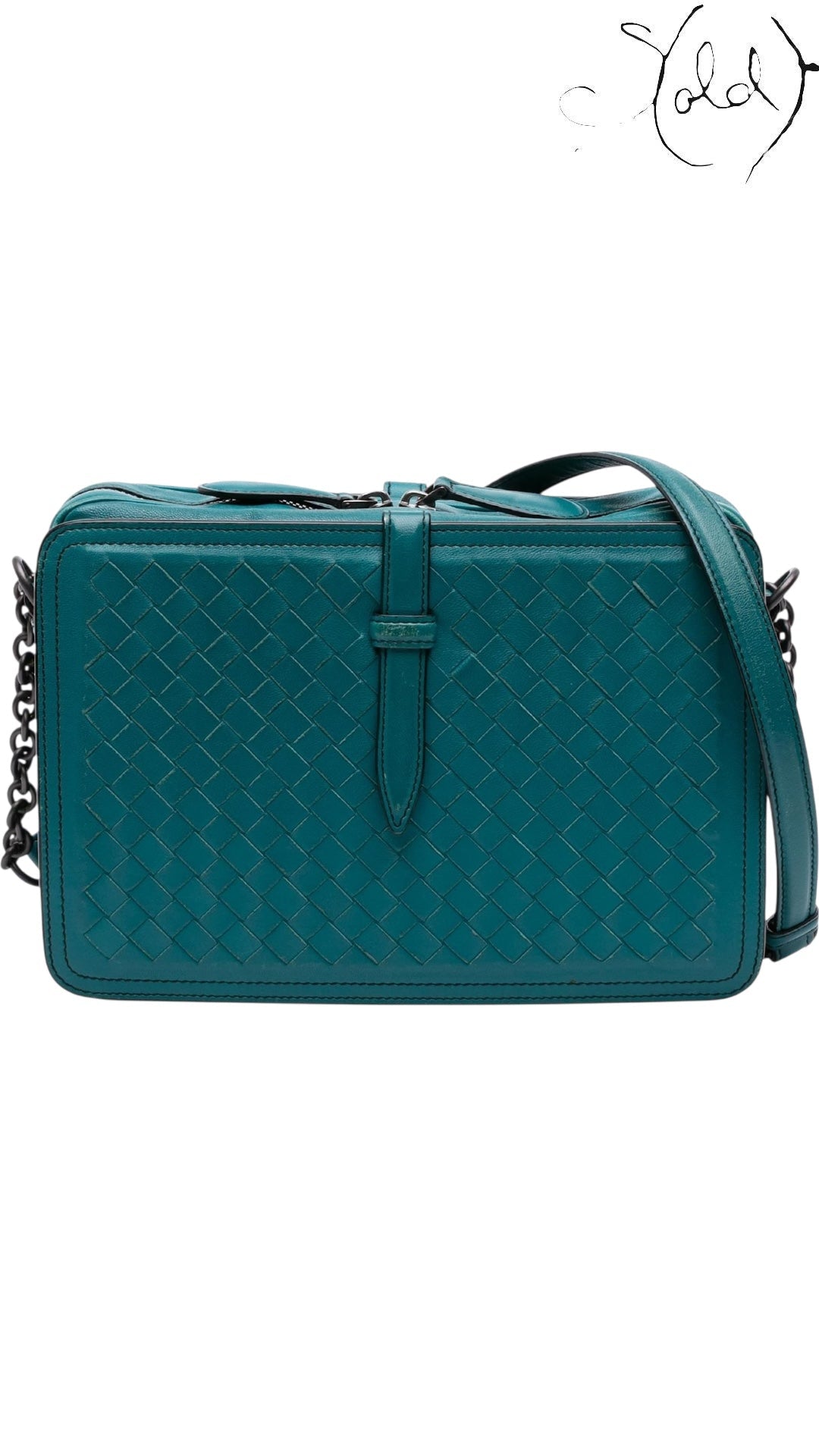 Bottega Veneta Intrecciato Camera Bag Teal Green 2010s | Sold AttireSold AttireSold Attire
