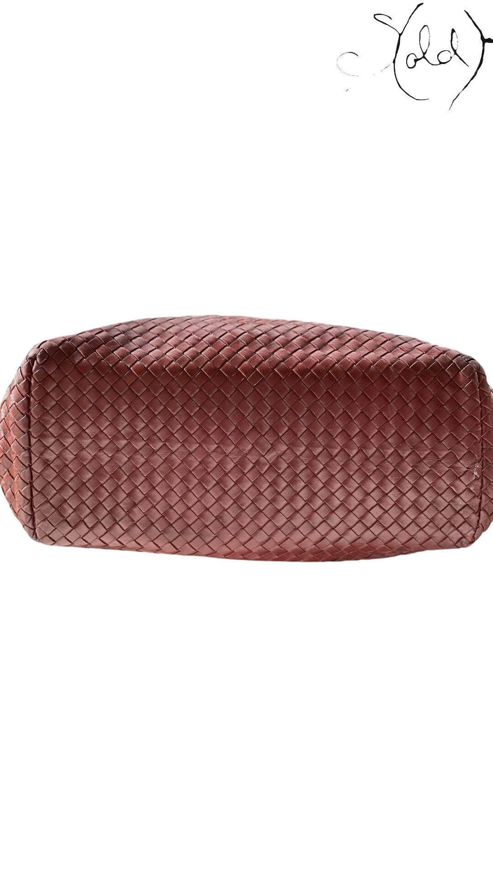 BOTTEGA VENETA Intrecciato Large Roman Handbag – Archival Brunello, Interior view | Sold Attire