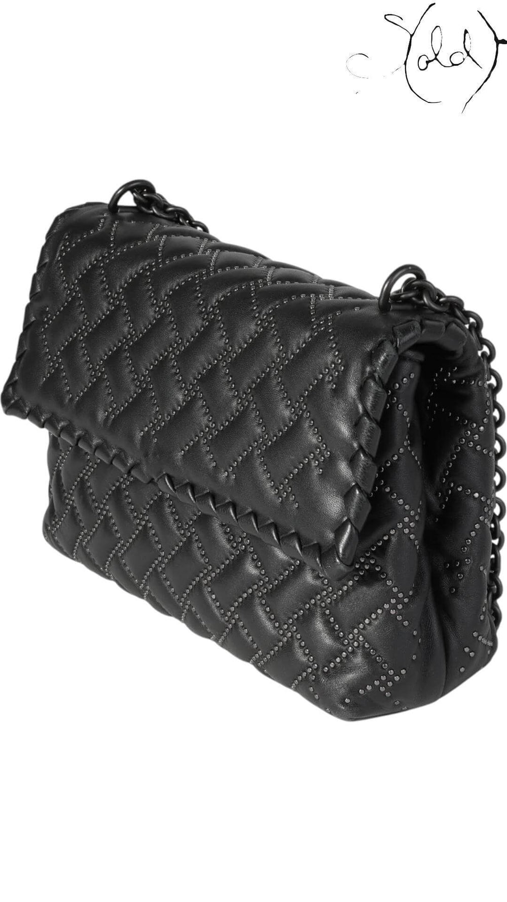 Bottega Veneta Intrecciato Microstuds Bag – Edgy Elegance, Detail view | Sold Attire