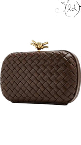 Bottega Veneta Knot Minaudière Burgundy, Back view | Sold Attire