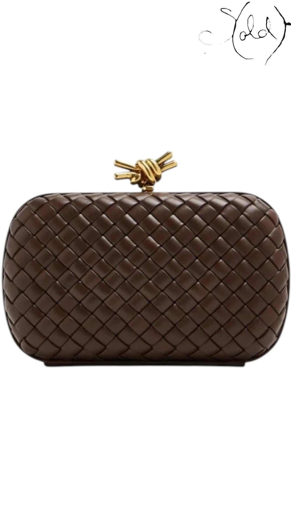 Bottega Veneta Knot Minaudière Burgundy, Interior view | Sold Attire