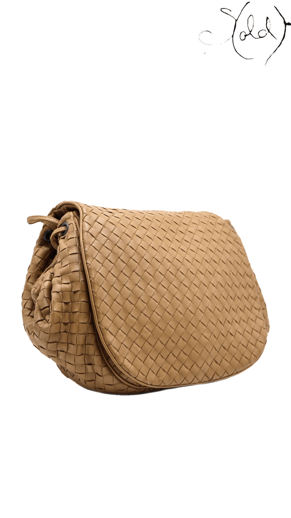 Bottega Veneta Nappa Intrecciato Messenger Flap Noce — bag view 3