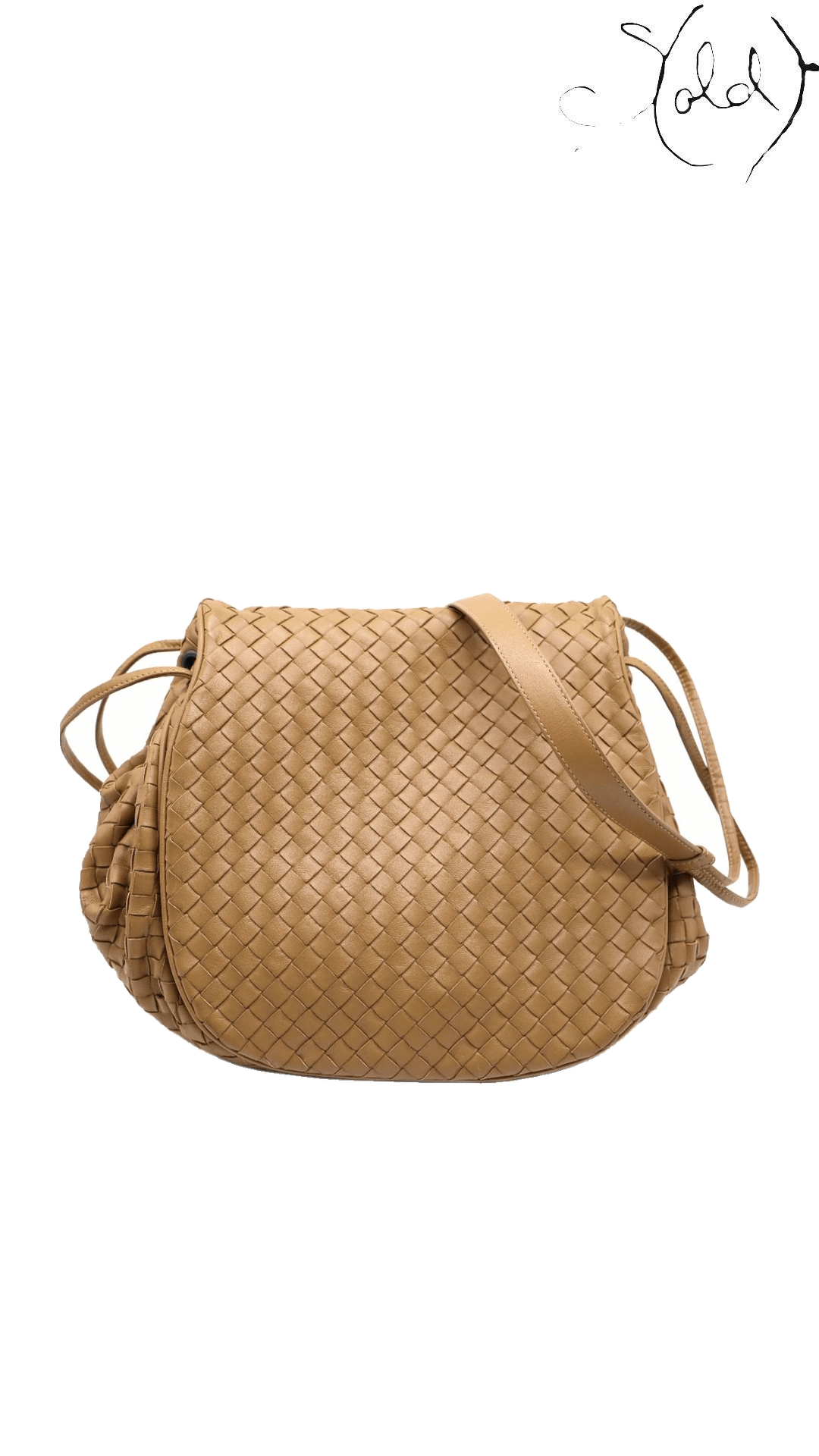 Bottega Veneta Nappa Intrecciato Messenger Flap Noce — bag view 1