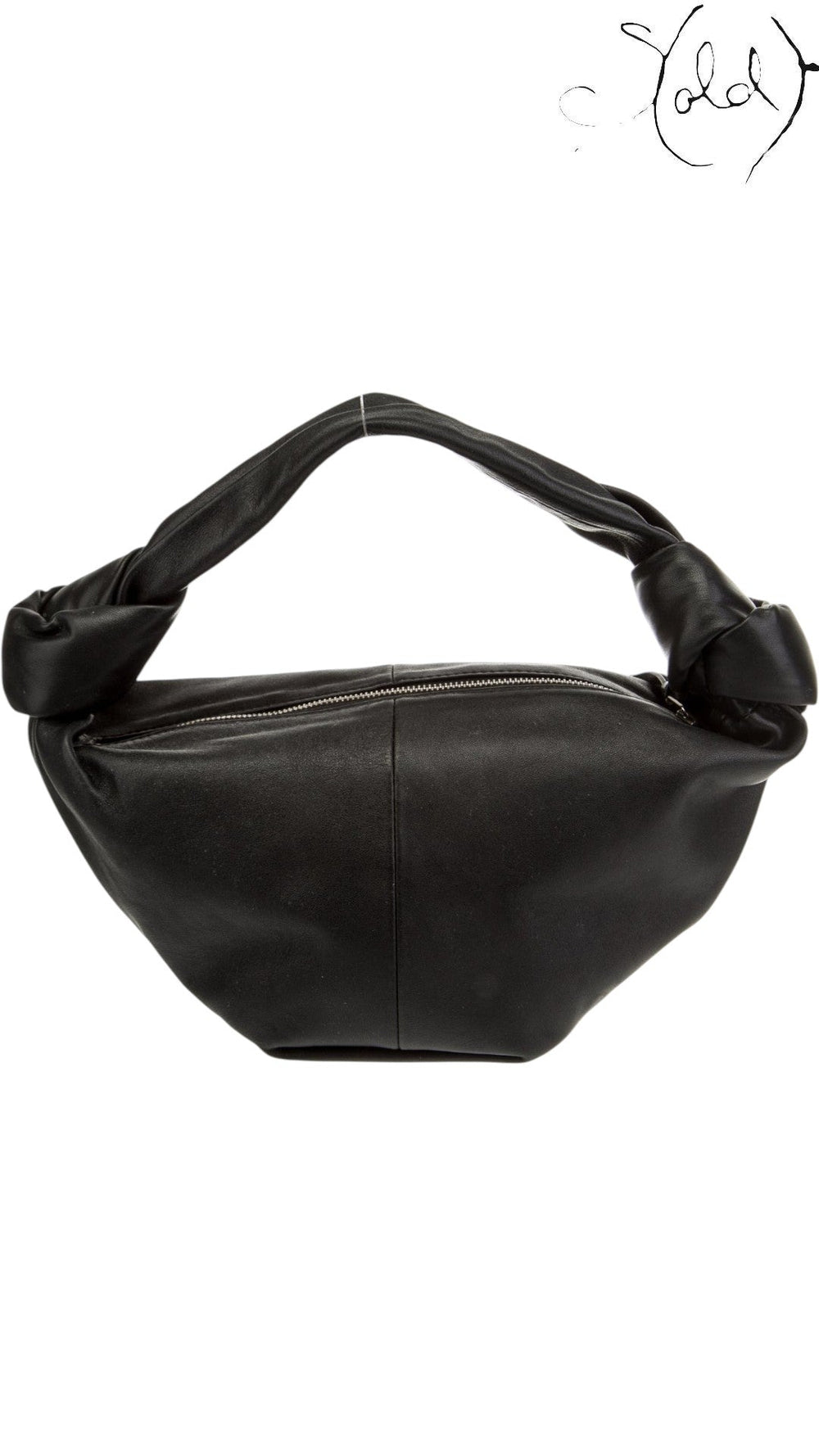Bottega Veneta Mini Double Knot Calfskin Bag Daniel Lee Era, Interior view | Sold Attire