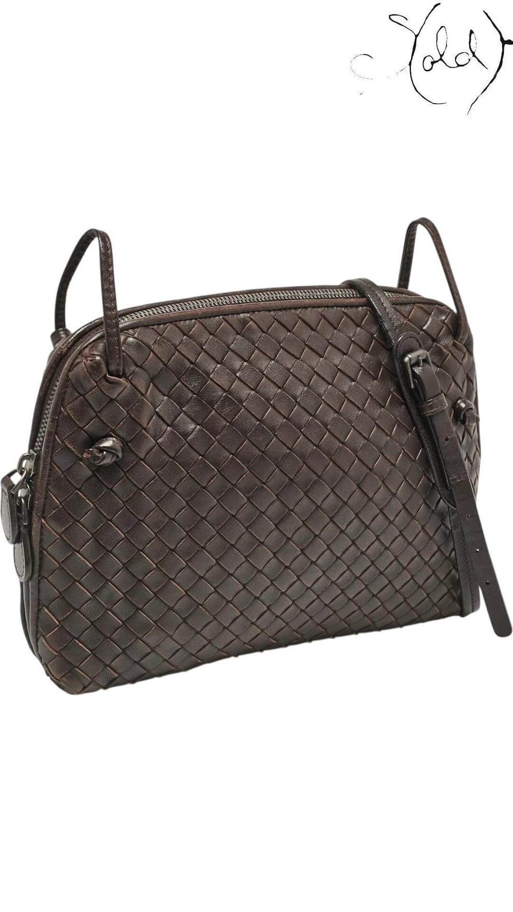 Bottega Veneta Nodini Crossbody – Intrecciato Nappa Leather, Back view | Sold Attire