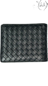 Bottega Veneta Piccolo Wallet Intrecciato Black Leather, Detail view | Sold Attire