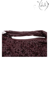 Bottega Veneta Bordeaux Intrecciato XL Hobo Suede Leather Late 2010s, Base view | Sold Attire