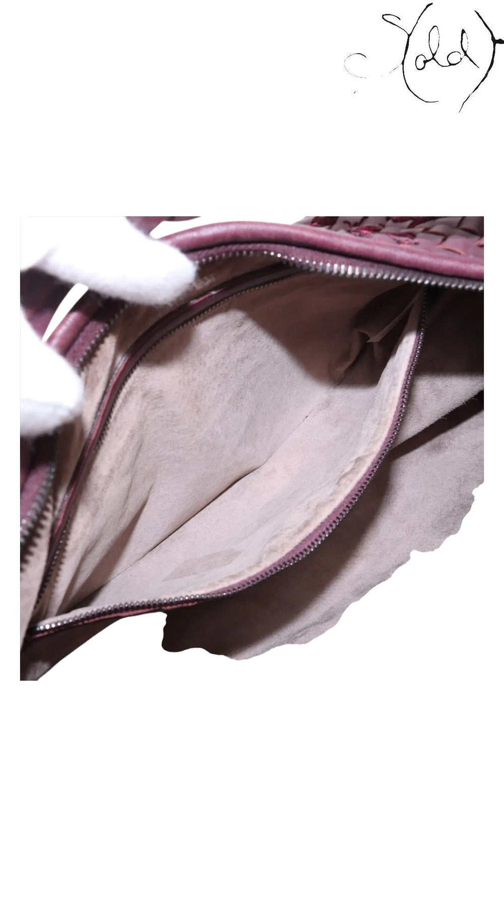 Bottega Veneta Bordeaux Intrecciato XL Hobo Suede Leather Late 2010s, Close-up | Sold Attire