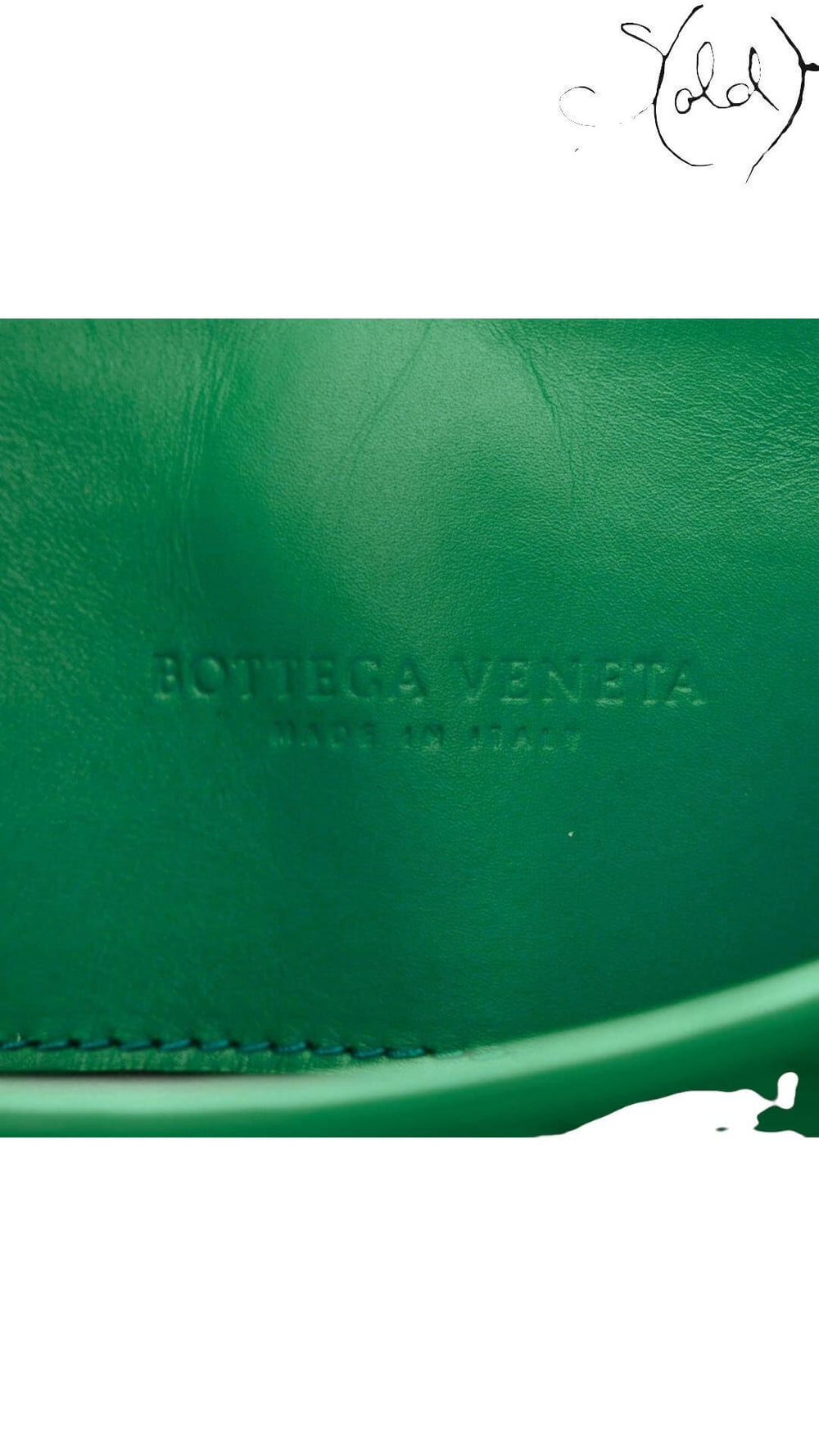 BOTTEGA VENETA Small Roma Bag – Smeraldo Green Intrecciato, Interior view | Sold Attire