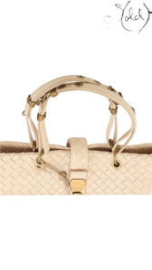 Bottega Veneta Nappa Intrecciato Small Capri Tote Beige Dusty Pink Late 2010s | Sold Attire, Authenticated Pre - Owned | Sold Attire
