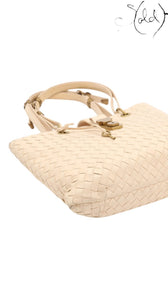 Bottega Veneta Nappa Intrecciato Small Capri Tote Beige Dusty Pink Late 2010s | Sold Attire, Authenticated Pre - Owned | Sold Attire