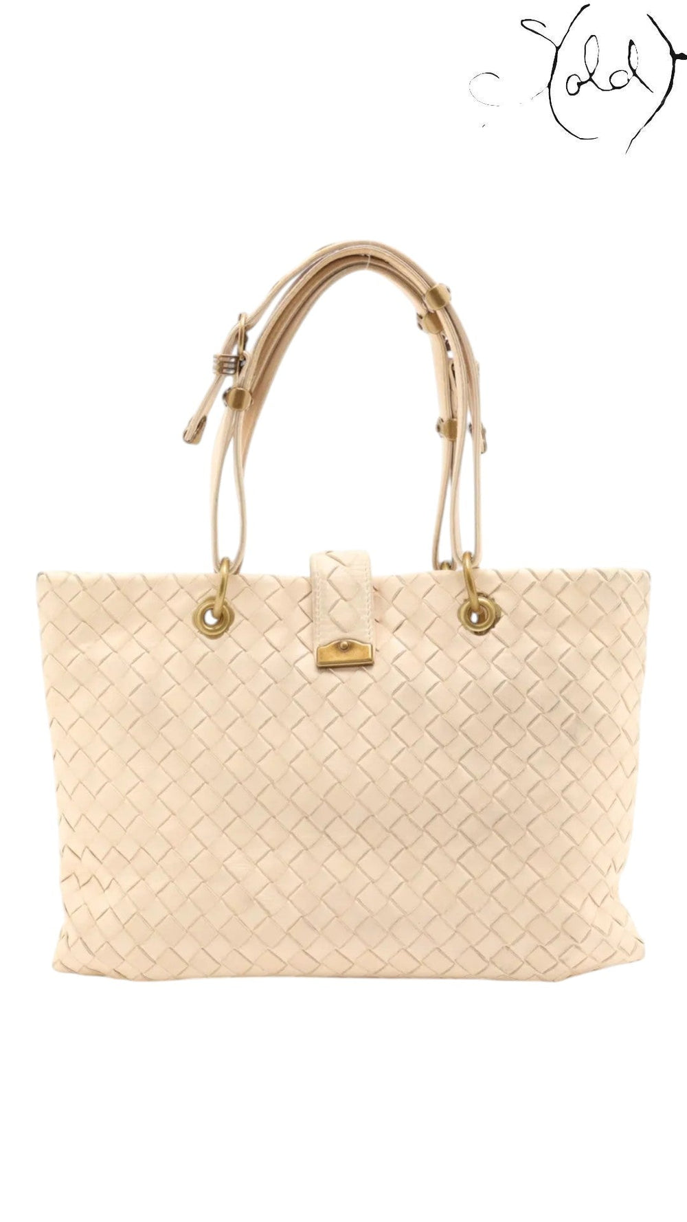 Bottega Veneta Nappa Intrecciato Small Capri Tote Beige Dusty Pink Late 2010s | Sold Attire, Authenticated Pre - Owned | Sold Attire