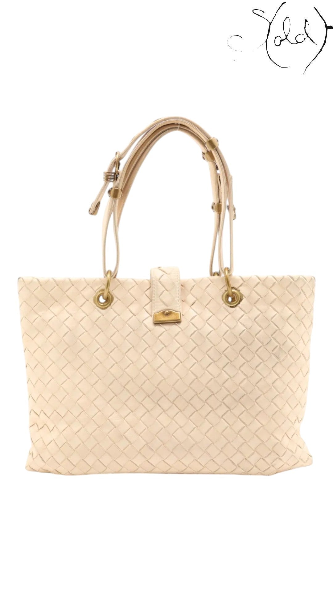 Bottega Veneta Nappa Intrecciato Small Capri Tote Beige Dusty Pink Late 2010s | Sold Attire, Authenticated Pre - Owned | Sold Attire