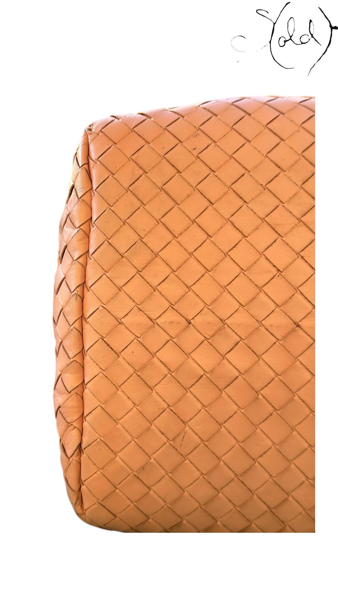 Bottega Veneta Roma Dusty Rose Intrecciato Tote 2010s — Interior view | Sold Attire