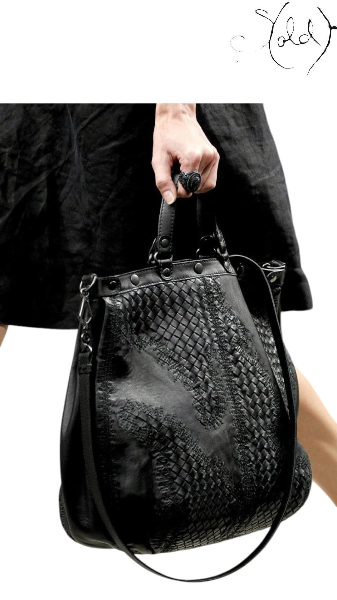 Bottega Veneta Woven Tote Bag variant_title Bottega Veneta Basket Runway Woven Tote Spring 2011 | Sold Attire