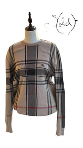Burberry Checked Jumper – Heritage Classic, Back view | Sold Attire