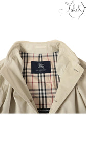 Burberry London Cotton Balmacaan Coat Size S Beige Made in Japan, Detail view | Sold Attire