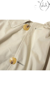 Burberry London Cotton Balmacaan Coat Size S Beige Made in Japan, Interior view | Sold Attire