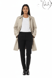 Burberry London Cotton Balmacaan Coat Size S Beige Made in Japan, Strap detail | Sold Attire